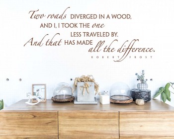 Robert Frost Quote Wall Decal Robert Frost Quote Wall Decal